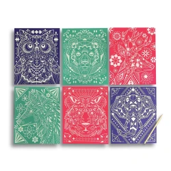 Ooly Scratch And Shine Sanat Seti - Geometric Animals 161-093 - 2
