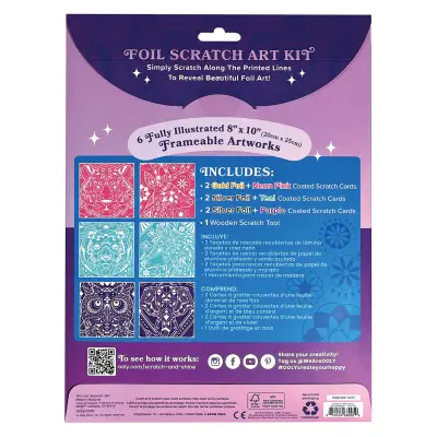 Ooly Scratch And Shine Sanat Seti - Geometric Animals 161-093 - 3