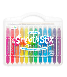 Ooly Smooth Stix Watercolor Effect Gel Crayons 24 Pack 133-091 - Ooly