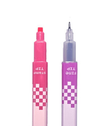 Ooly Stamp-A-Square Double-Ended Felt-Tip Pens (Pack Of 12) 130-112 - 5