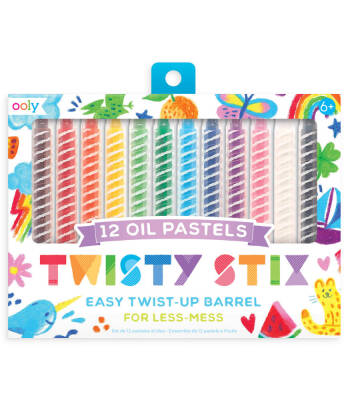 Ooly Twisty Stix 12-Pack Oil Pastel Crayons 133-095 - 1