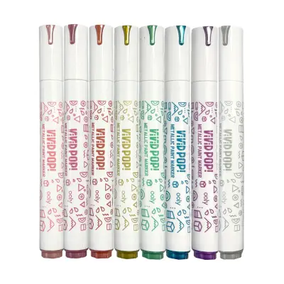 Ooly Vivid Pop Water-Based 8-Pack Felt-Tip Pens - Metallic 130-119 - 2