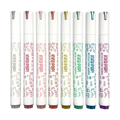 Ooly Vivid Pop Water-Based 8-Pack Felt-Tip Pens - Metallic 130-119 - 6