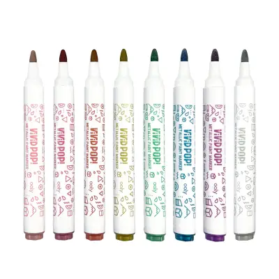 Ooly Vivid Pop Water-Based 8-Pack Felt-Tip Pens - Metallic 130-119 - 5