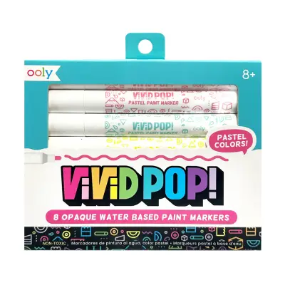 Ooly Vivid Pop Water-Based 8-Pack Felt-Tip Pens - Pastel 130-118 - 1