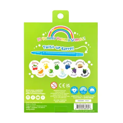 Ooly Yummy Yummy Scented Twist-Type Crayons (Pack Of 10) 133-112 - 6