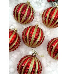 Orc Year 240103 Patterned Ball 8 Cm 6-Pack Pvc Box Year 1405 - 2