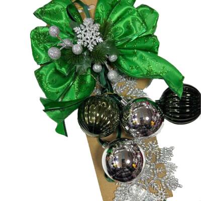 Orca Christmas Bow Door Decoration - 2