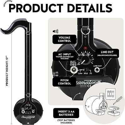 Otamatone English Deluxe Black - Orijinal Japon Tasarımı Elektronik Müzik Oyuncağı - 2