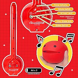 Otamatone English Deluxe Red - Orijinal Japon Tasarımı Elektronik Müzik Oyuncağı - 2