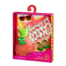 Our Generation Clothing - Watermelon Print Swimsuit Bd30241Z - 1