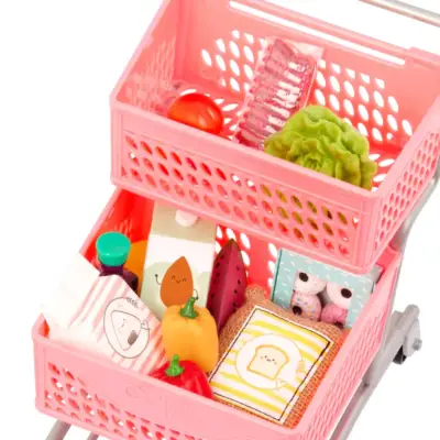 Our Generation Shopping Cart - Pink Bd35422Z - 3