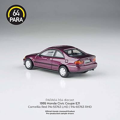 Para64 Honda Civic Coupe Ej1 1995 Camelia red PA-55763 - 4