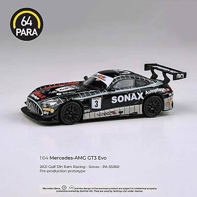 Para64 Mercedes AMG GT3 Evo 2021 Gulf 12hr Ram Racing Sonax Livery PA-55360 - 3