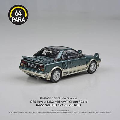 Para64 Toyota 1985 MR2 MK1 Green/gold PA-55368 - 3