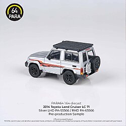 Para64 Toyota 2014 Land Cruiser 71 Short Wheels Base Silver w/ Roof Rack Rhd PA-65566 - 4