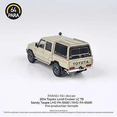 Para64 Toyota 2014 Land Cruiser Çift Kabin Pickup LC79 Sandy Taupe w/ Canopy Rhd PA-65681 - 4