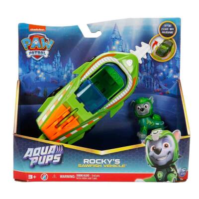 Paw Patrol Aqua Pups Temalı Araç ve Rocky Figür Seti - 5