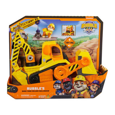Paw Patrol Rubble And Crew Bark Yard Deluxe Bulldozer Construction Truck - 3