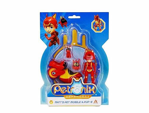 Petronix Savunucuları Hareketli Aksiyon Figürü Matt's Pet Mobile & Pup-E 010101Aul20010 - 1