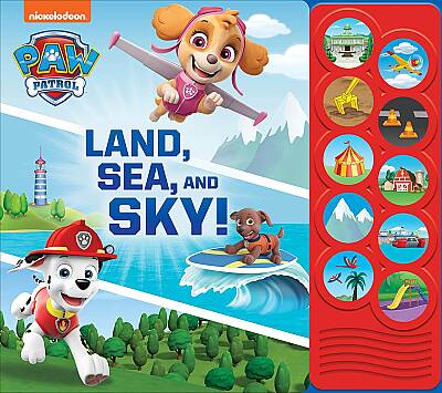 Pi Kids Nickelodeon Paw Patrol: Land, Sea, And Sky! Sound Book - 1