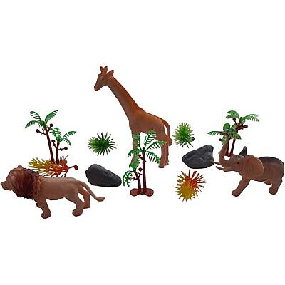 C Toys Vahşi Hayvanları Set Silindir Kutulu - 4