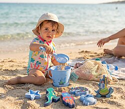Playnjoy Silikon Mavi Plaj Oyuncak Seti - 10 Parça - 1