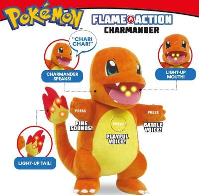 Pokemon Charmander Sound & Light Plush Figure Pok/97770 - 4