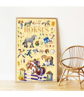 Poppik Discovery Sticker Poster Horses Dıs046 - 2