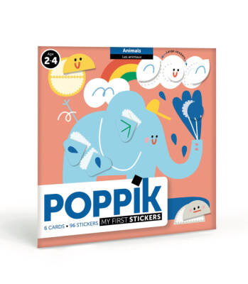 Poppik My First Reusable Sticker Set Anımals Baby007 - 1