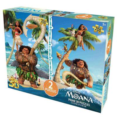 Prime 3D Disney Moana 200 Piece Double Puzzle Prm/10253 - 1