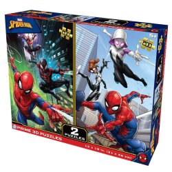 Prime 3D Marvel Spider-Man 200 Piece Double Puzzle Prm/10228 - 1