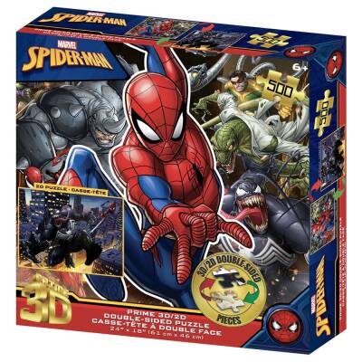 Prime 3D Marvel Spider-Man 500 Piece Double-Sided Puzzle Prm/37555 - 1