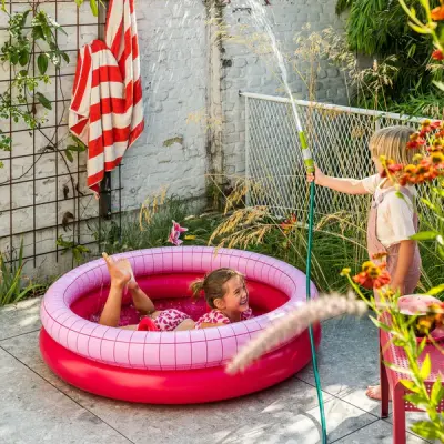 Quut Dippy Inflatable Kids Swimming Pool, 120 Cm Diameter, Cherry 172697 - 2