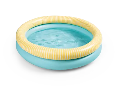 Quut Dippy Inflatable Kids Swimming Pool, 80Cm Diameter, Banana Blue, 172710 - 1