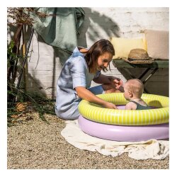 Quut Dippy Inflatable Kids Swimming Pool, 80Cm Diameter, Banana Pink, 173465 - 2