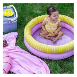 Quut Dippy Inflatable Kids Swimming Pool, 80Cm Diameter, Banana Pink, 173465 - 3