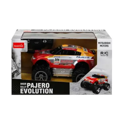 Rastar R/C 1/18 F/F Mitsubishi Dakar Rally Pajero Evolution Remote Controlled Car S00020100 - 1
