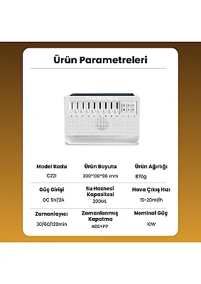 Rastplay Harvox Bluetooth Hoparlörlü Doğa Sesli Hava Nemlendirici - 4