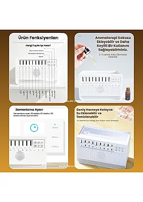 Rastplay Harvox Bluetooth Hoparlörlü Doğa Sesli Hava Nemlendirici - 5