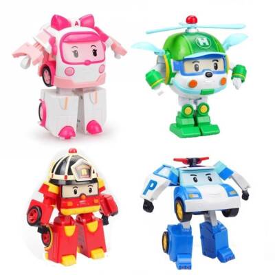 Robocar Poli Transformers Robot Figures 4 Assorted Set Poli/83158 - 1