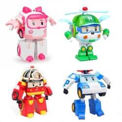 Robocar Poli Transformers Robot Figures 4 Assorted Set Poli/83158 - 4