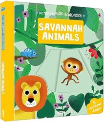 Savannah Animals - My First Animated Board Book - Auzou