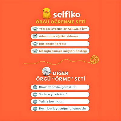Selfiko Eşekcan Örgü Öğrenme Seti - 2