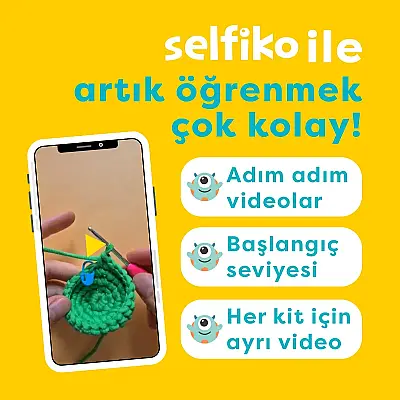 Selfiko Pengu Örgü Öğrenme Seti - 5