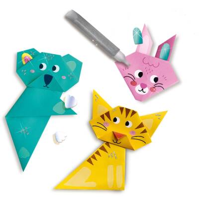 Ses Creative Origami - Cute Animals - With Glitter And Feathers Sc014783 - 3