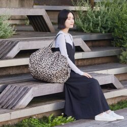 Shupatto Compact Bag Folding Bag - L - Paw Marks S468As - 8