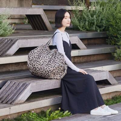 Shupatto Compact Bag Folding Bag - L - Paw Marks S468As - 8