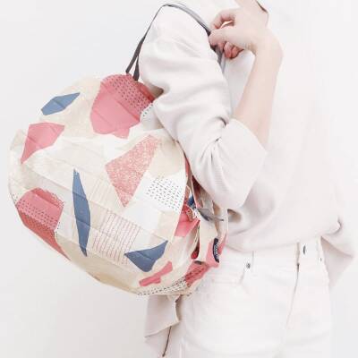 Shupatto Compact Bag Folding Bag - M - Hagire S467Hag - 4