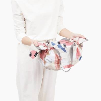 Shupatto Compact Bag Folding Bag - M - Hagire S467Hag - 5